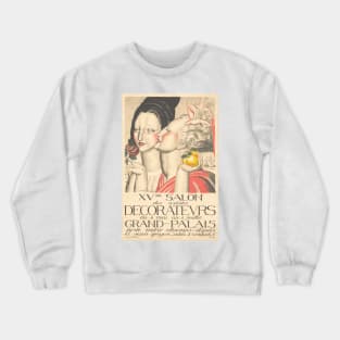 1924 French Art Exhibition Poster by Jean Dupas Crewneck Sweatshirt